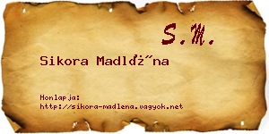 Sikora Madléna névjegykártya
